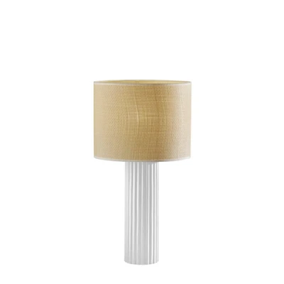White Ribbed Primrose Table Lamp