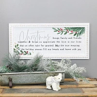 Christmas Brings Family & Friends Wall Plaque