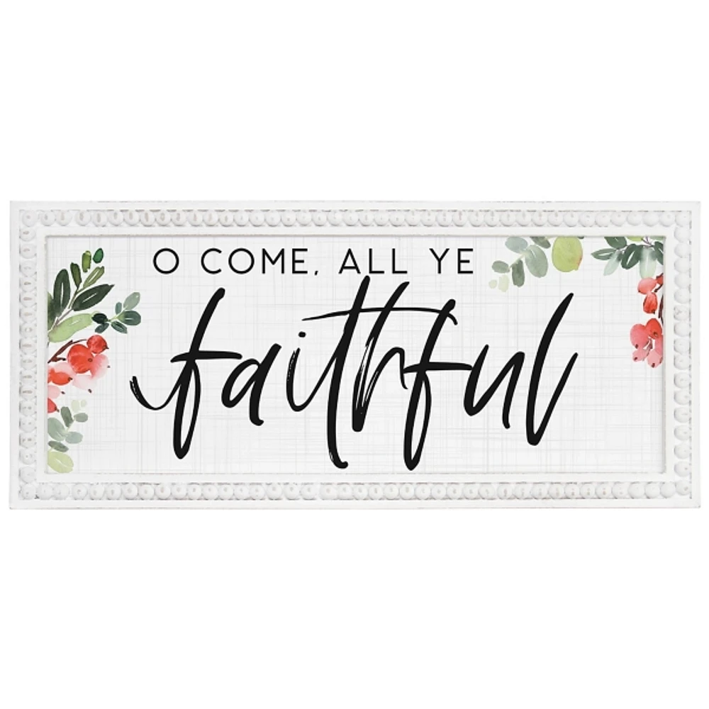 O Come All Ye Faithful Wall Plaque