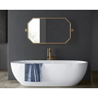 Gold Octagon Pivot Wall Mirror