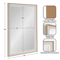 Neutral Linen Beveled Wall Mirror