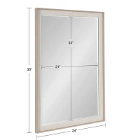 Neutral Linen Beveled Wall Mirror