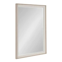 Neutral Linen Beveled Wall Mirror