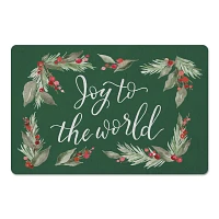 Green Joy to the World Indoor Mat