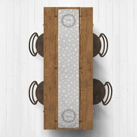 Gray Let It Snow Table Runner, 90 in.