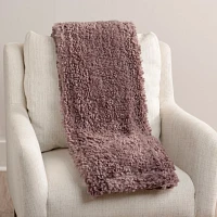 Mauve Cozy Wool Throw