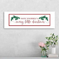 Merry Little Christmas Pine Canvas Print