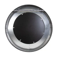 Bolton Round Gray Metal Wall Mirror