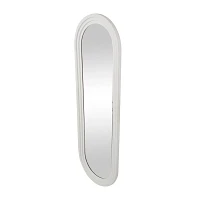 White Layered Frame Oblong Wall Mirror