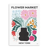 Flower Market Poster Canvas Art Print, 24x32