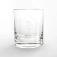 Personalized Diamond Whiskey Glasses, Set of 2