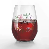 Personalized Colorful Wreath Glasses, Set of 2