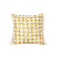 Mustard Boho Floral Indoor/Outdoor Pillow