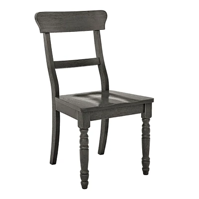 Gray Traditional Dining Chairs, Set of 2