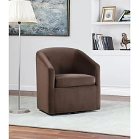 Coco Velvet Swivel Barrel Accent Chair