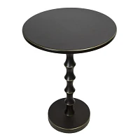 Black Metal Bamboo Accent Table