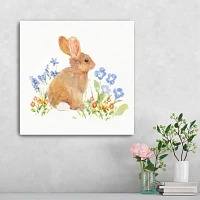 Brown Easter Bunny Canvas Art Print