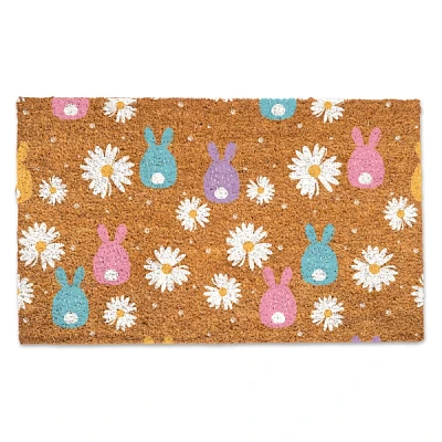 Pastel Bunny and Daisy Doormat