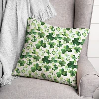 Watercolor Clovers Indoor/Outdoor Pillow