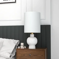 White Ceramic Malia Table Lamp