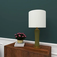 Green Glass Camara Table Lamp