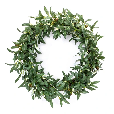 Green Olive Leaf Wreath
