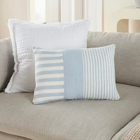 Ocean Asymmetrical Stripes Lumbar Pillow