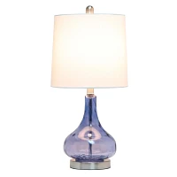 Rippled Glass Droplet Table Lamp