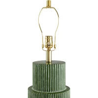 Forest Green Ribbed Table Lamp