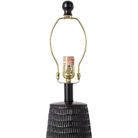 Black Modern Etched Table Lamp