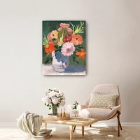 Colorful Dahlias Canvas Art Print