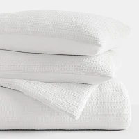 White Waffle Ultra-Soft 3-pc. King Comforter Set