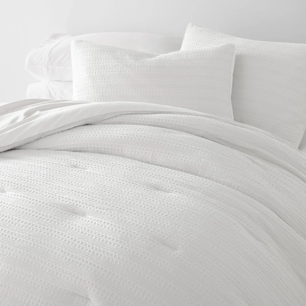 White Waffle Ultra-Soft 3-pc. King Comforter Set