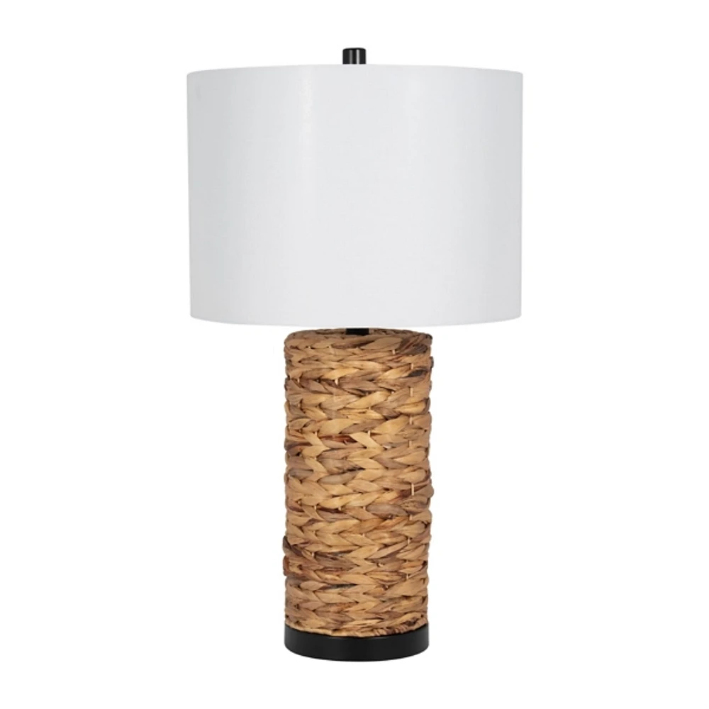 Natural Seagrass Pillar Table Lamp