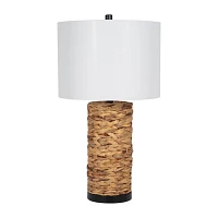 Natural Seagrass Pillar Table Lamp