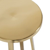 Round Zia Gold Metal Accent Table