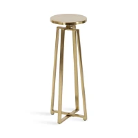 Round Zia Gold Metal Accent Table