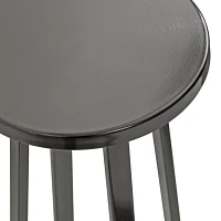 Round Zia Pewter Metal Accent Table