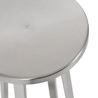 Round Zia Silver Metal Accent Table