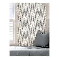 Black & White Chevron Peel & Stick Wallpaper