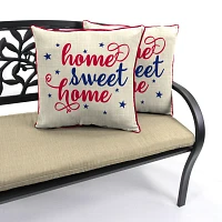 Cream Home Sweet Home Outdoor Pillows, Set of 2