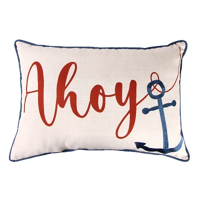 Ahoy Anchor Lumbar Pillow