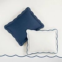 Navy Scallop Edge 3-pc. King Duvet Cover Set