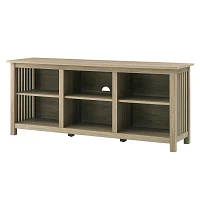 Driftwood Slatted Sides Media Cabinet