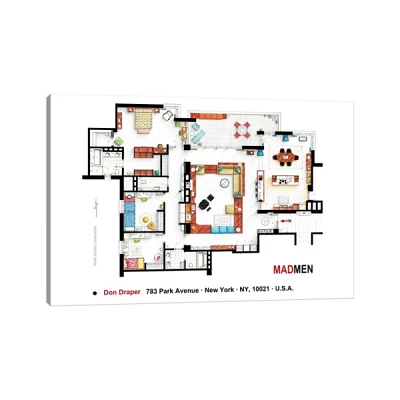Apartment from Mad Men Canvas Art Print