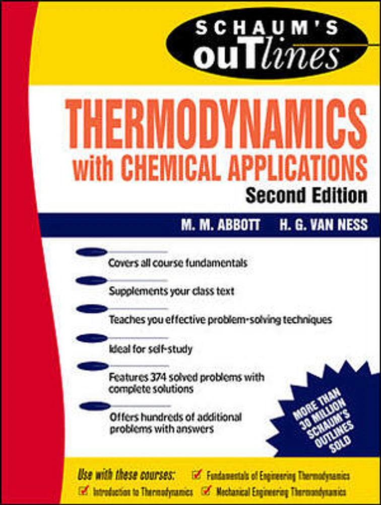 Schaum's Outline of Thermodynamics With Chemical Applications