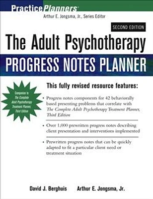 The Adult Psychotherapy Progress Notes Planner