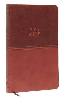 KJV, Value Thinline Bible, Leathersoft, Brown, Red Letter, Comfort Print