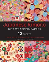 Japanese Kimono Gift Wrapping Papers - 12 Sheets