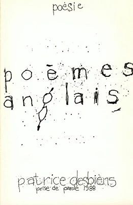 Poèmes anglais